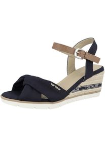 Tom Tailor Dames Sandalen met riem donkerblauw / lichtbruin 36