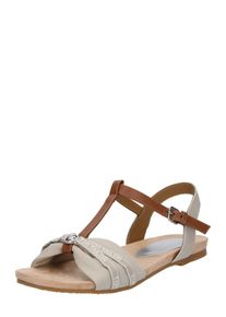 Tom Tailor Dames Sandalen met riem beige / bruin / wit 41