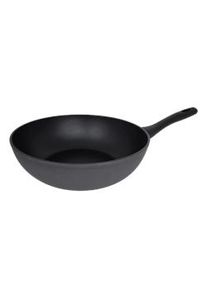 Arcos Serie Kaula | Wok Antiadherente 28 cm | Aluminio Forjado | Apta cualquier cocina | Mango Efecto Frio | Apta lavavajillas | Color Negro