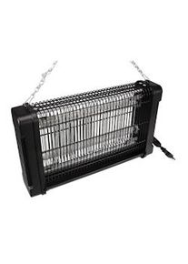 Perel Destructor de insectos, electricidad, cuadrícula 2800 V, bandeja de colección extraíble, 80 m², negro