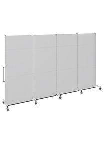Mobiele akoestische wand, voor industrie en kantoor, l x b x h = 4000 x 740 x 2521 mm