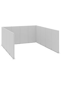 Akoestische scheidingswand, industrie, complete module, l x b x h = 5230 x 5130 x 2500 mm