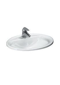 Laufen Pro B Einbau-Waschtisch 8139510001041 56x44 cm, Einbau von oben, weiß, 1 Hahnloch