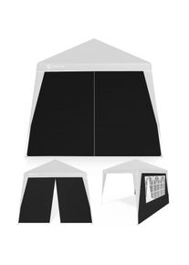 Casaria Zijwand 2 Stuks voor Partytent Capri Zwart 3x3m