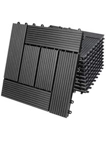 Casaria Tegels 11 stuks Mozaïek Antraciet WPC 30x30cm