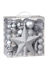 Deuba Kerstballen Zilver 77-delig