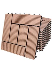 Casaria Tegels 11 stuks Mozaïek Terracotta WPC 30x30cm