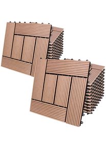 Casaria Tegels 22 stuks Mozaïek Terracotta WPC 30x30cm