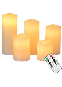 Monzana Velas LED set de 5 10 modos incl mando y temporizador