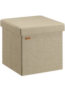 Casaria Poef Beige 40x40x40cm inklapbaar