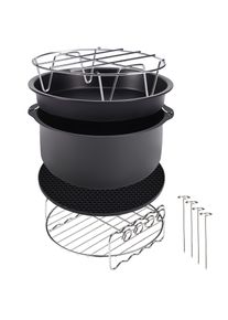Deuba Accesorios para freidoras de aire caliente 9 pzs