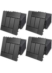 Casaria Tegels 44 stuks Mozaïek Antraciet WPC 30x30cm