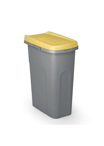 Casaria Afvalbak Grijs/Geel plastic 25L