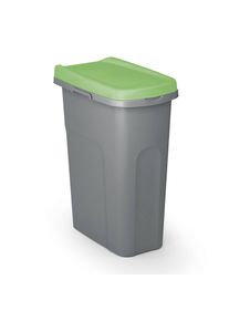 Casaria Afvalbak Grijs/Groen plastic 25L