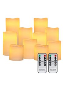 Monzana Velas LED set de 10 temporizador incl mando 10 modos