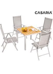 Casaria Tuinset Bern 5-delig Crème Aluminium WPC