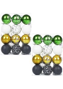 Casaria Kerstballen 48 stuks Kleurrijk