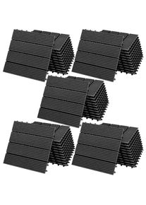 Casaria Tegels 55 stuks Klassiek Antraciet WPC 30x30cm