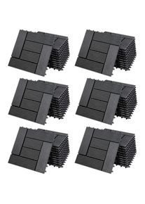 Casaria Tegels 66 stuks Mozaïek Antraciet WPC 30x30cm