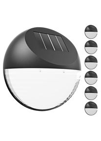Monzana Juego de 6 luces de jardín Blanca solar LED