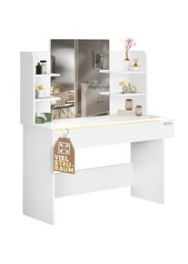 Casaria Make-up Tafel Lucia Wit 140x110x40cm