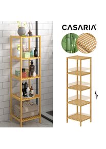 Casaria Estantería bambú natural 140x33x33cm 5 baldas interior