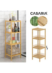 Casaria Estantería bambú natural 110x33x33cm 4 baldas interior