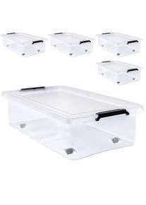 Deuba Pojemniki do przechowywania plastikowy przezroczysty 4x30L