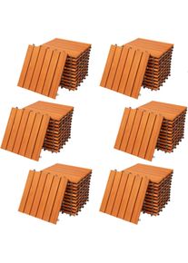 Casaria Tegels 66 stuks Eucalyptushout 30x30cm