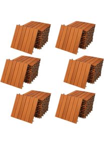 Casaria Tegels 66 stuks Acaciahout 30x30cm
