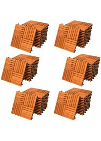 Casaria Tegels 66 stuks Acaciahout quattro mozaïek 30x30cm
