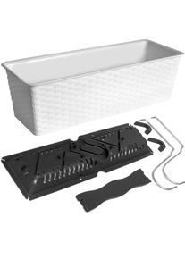Casaria Caja balcón Ratolla Blanca 49x16x17,5cm