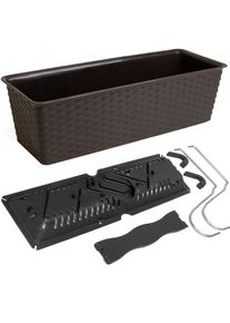 Casaria Caja balcón Ratolla Umbra 49x16x17,5cm