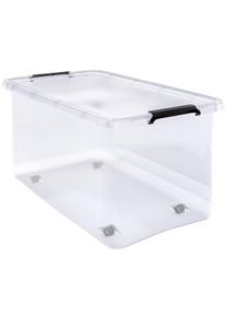Deuba Aufbewahrungsbox Transparent 60x40x35cm 60L stapelbar