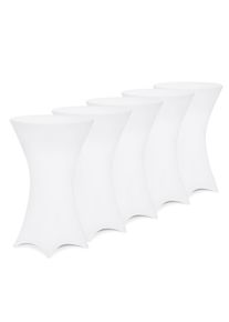 Detex Fundas elásticas para mesas de bar set de 5 blanco 70cm