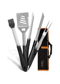 Deuba BBQ Gereedschapsset 4-delig RVS incl Opbergtas