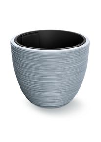 Casaria Maceta ranuras plástico gris 40x32cm