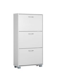 Casaria Schoenenkast 3 Kleppen 115x60x24cm Wit