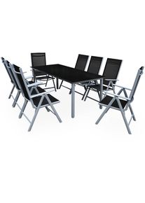 Casaria Tuinset Bern 9-delig Zilver Aluminium