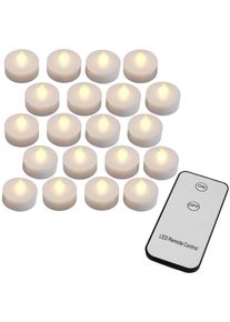 Monzana Velas LED blanco cálido, x20, con telemando