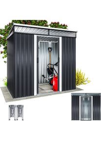 Gardebruk Tuinschuur Zwart Metaal 200x125x180cm
