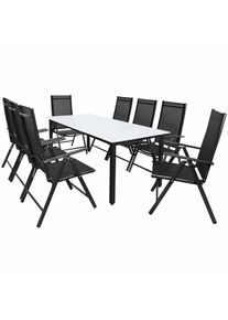 Casaria Tuinset Bern 9-delig Antraciet Aluminium Matglas