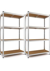 Monzana Stellingkast 4 Planken Set van 2 Metaal max 280kg