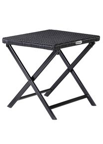 Casaria Polyrotan Kruk Rome 3in1 Zwart