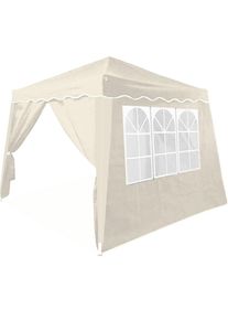 Casaria Vouwpaviljoen Capri Beige 3x3m incl 2 zijwanden