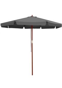 Kingsleeve Parasol Antraciet Hout Ø330cm UV-bescherming 80+