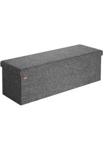 Casaria Banco almacenaje gris oscuro 115x38x38cm 131L plegable