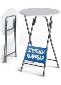 Casaria Bartafel Wit Houtlook Ø60cm Inklapbaar