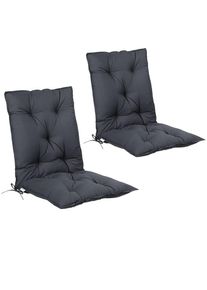 Detex Stoelhoezen Set van 2 Antraciet 116x57x7cm
