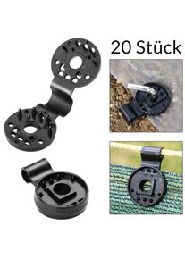 Detex Clips montaje set de 20 polietileno negro para pantalla 38mm